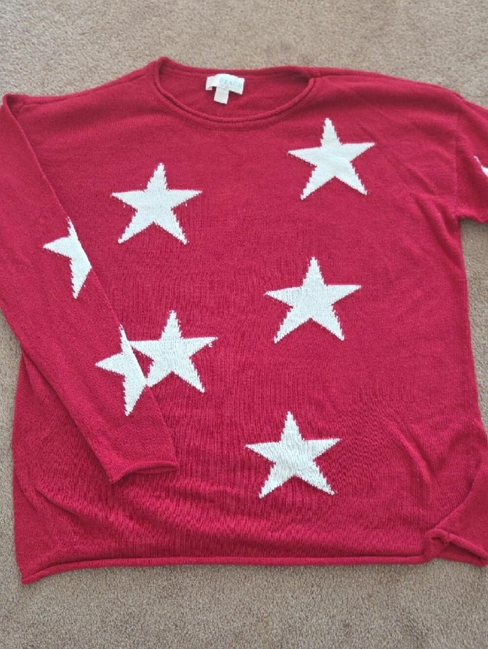 Stars Red Knit Sweater - Picture 3 of 5